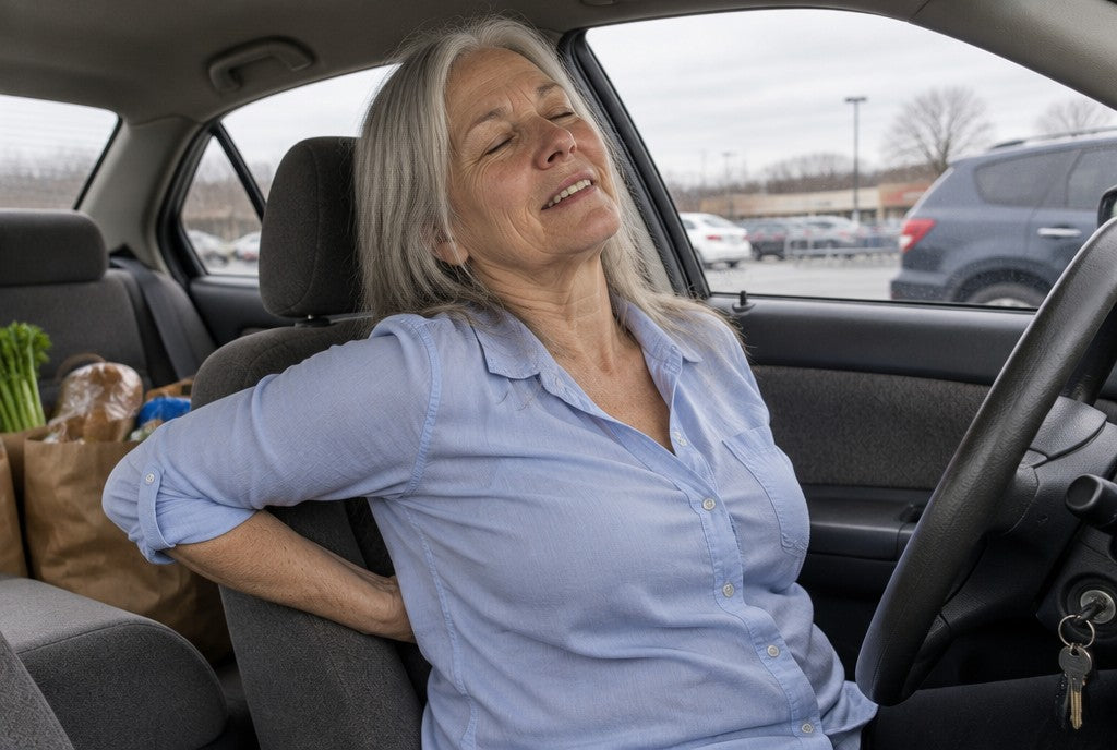 Unhooking a bra in the car after a long day